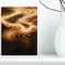 Designart - Brown Curved Waves Texture - Large abstract art